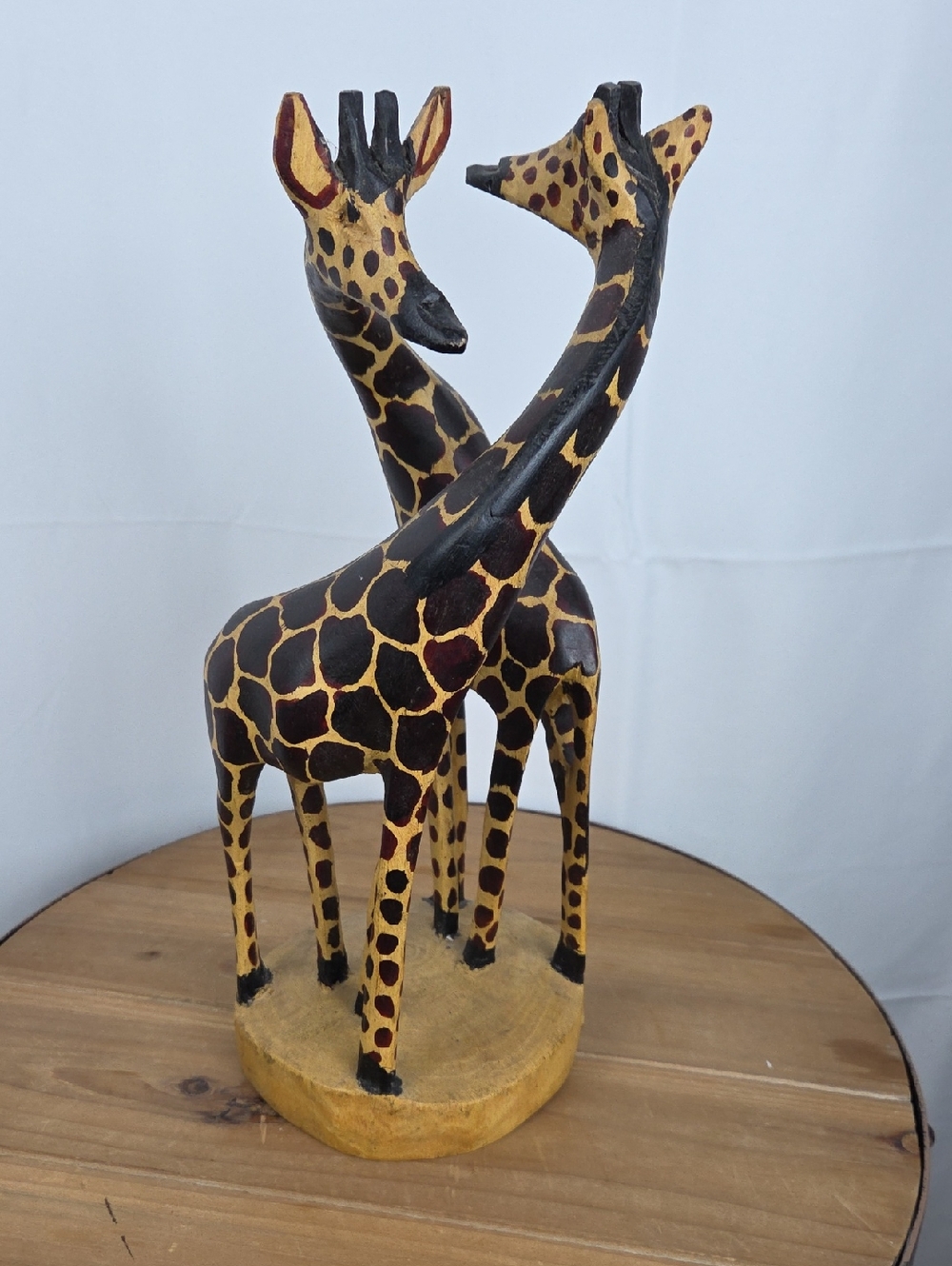 KENYA...12 In.Hand-Carved Giraffe Sculpture - No cracks or splits.